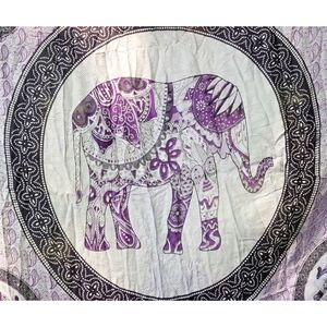Bali Elephant Sarong in Purple & Black Size OS
